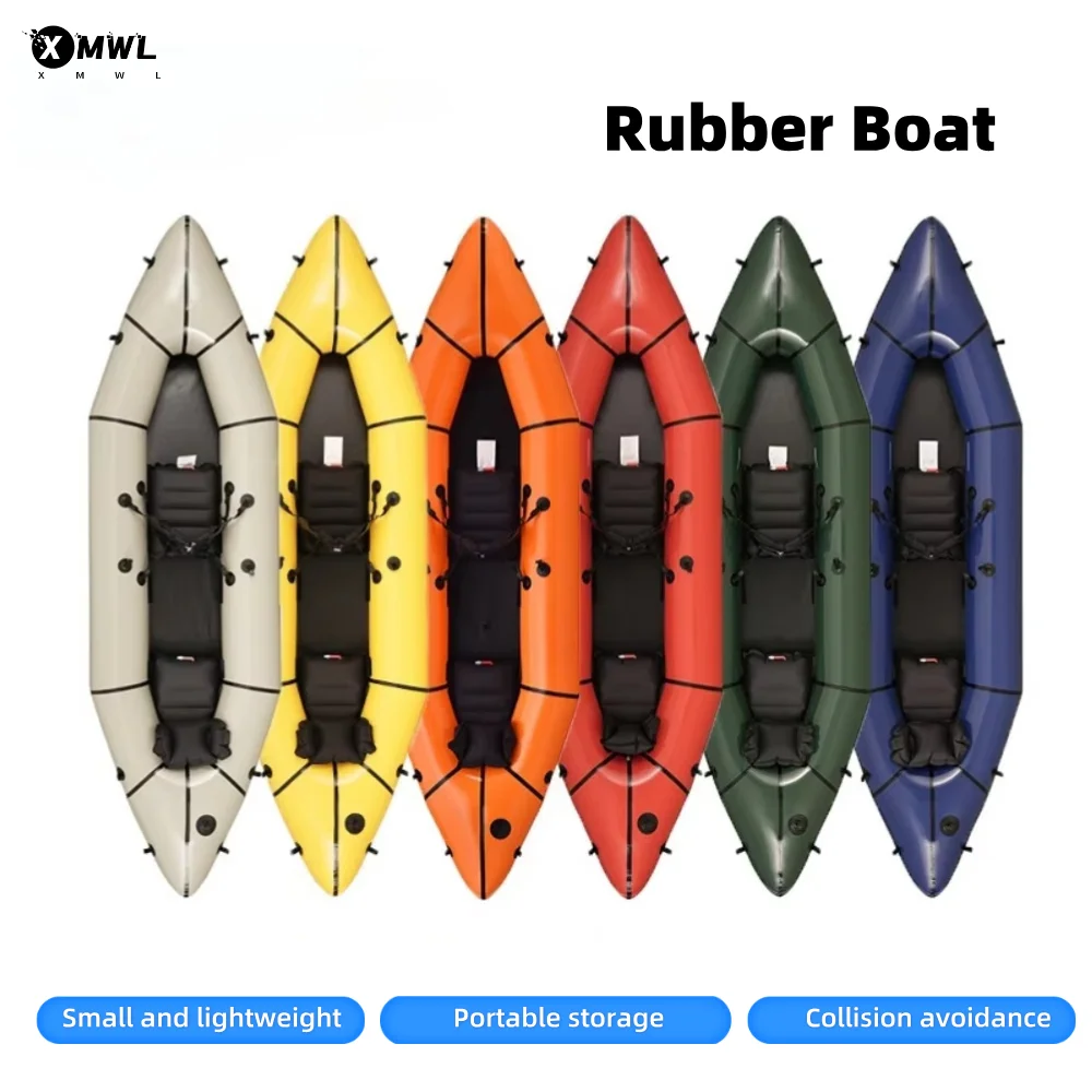 Outdoor Adventure Rafting - Kayak double ultra-léger multifonctionnel, bateau de