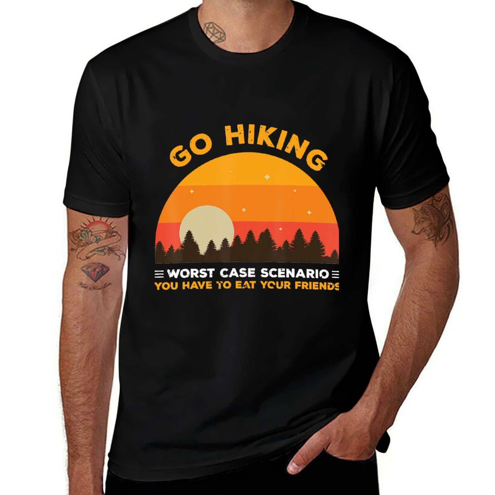 Outdoor Adventure Friends - T-shirt de camping, randonnée et aventure