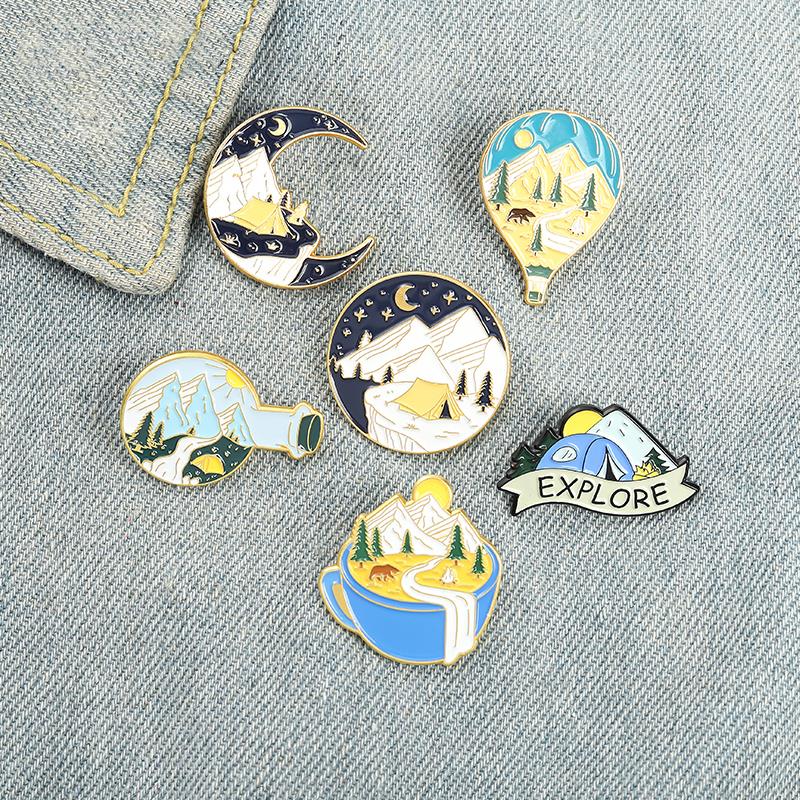 Outdoor Adventure Friends - Épingles en émail personnalisées pour enfants,