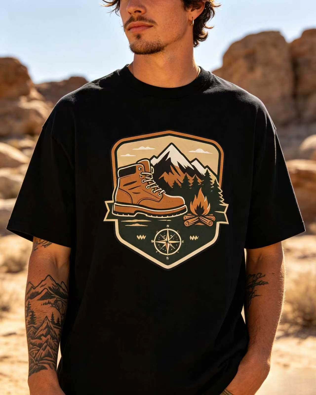 T-shirt unisexe en coton surdi - Outdoor Adventure Hiking avis et prix